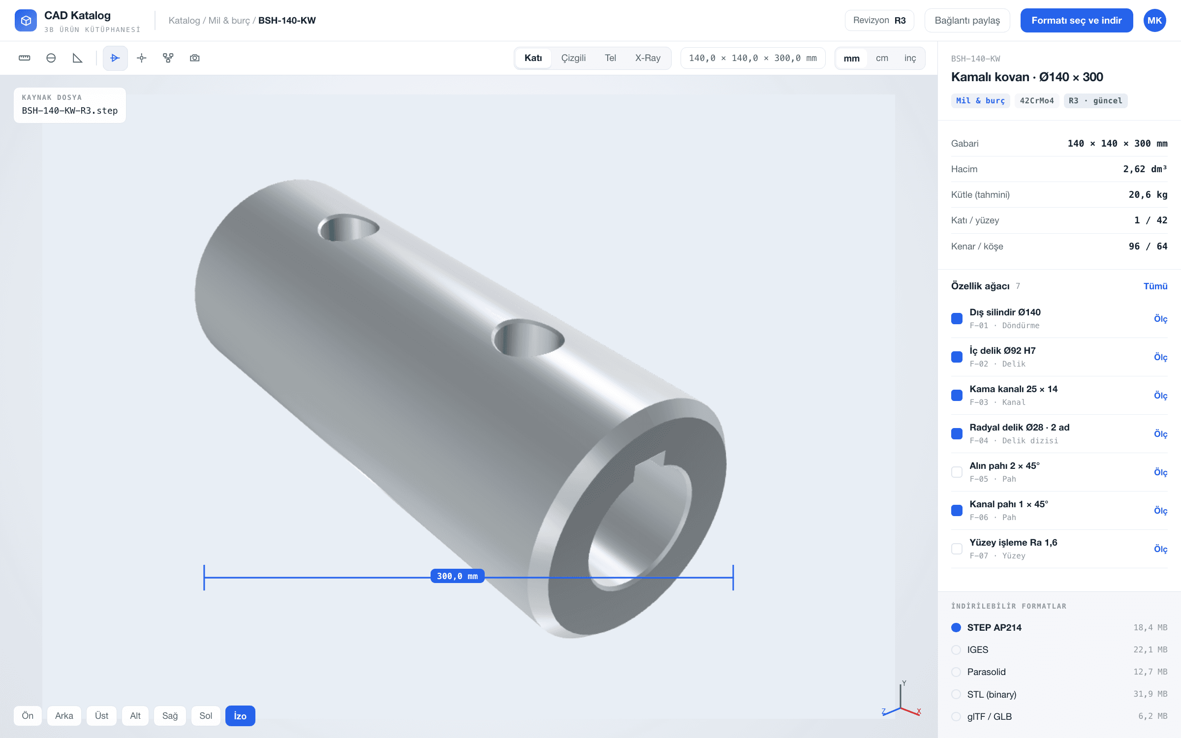 CAD Katalog — Ürün detayı ve görüntüleyici